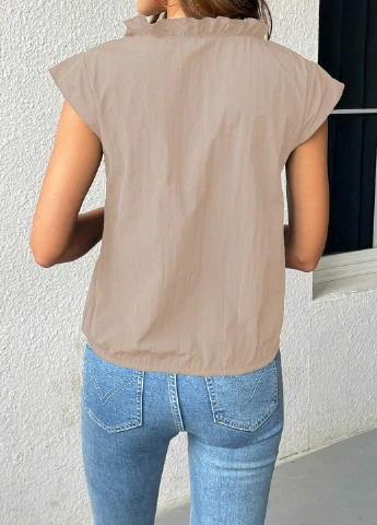 Бежевая блуза SHEIN