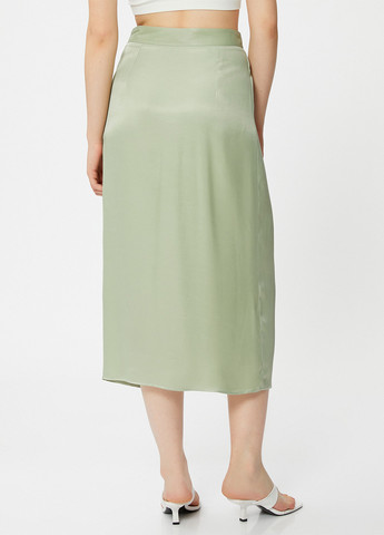 Фисташковая кэжуал однотонная юбка KOTON