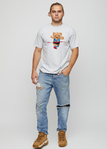 Сіра футболка чоловіча basic YAPPI