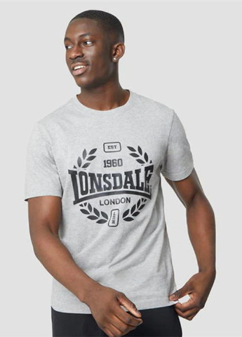 Светло-серая футболка Lonsdale