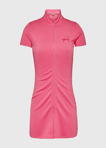 Розовое кэжуал платье Tommy Hilfiger однотонное
