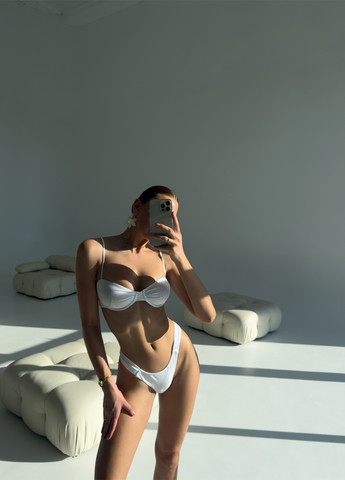 Білий літній купальник (ліф, трусики) роздільний NOVA VEGA