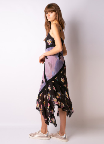 Комбінована сукня Coach з квітковим принтом