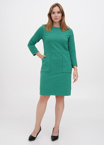 Зеленое кэжуал платье футляр Boden однотонное