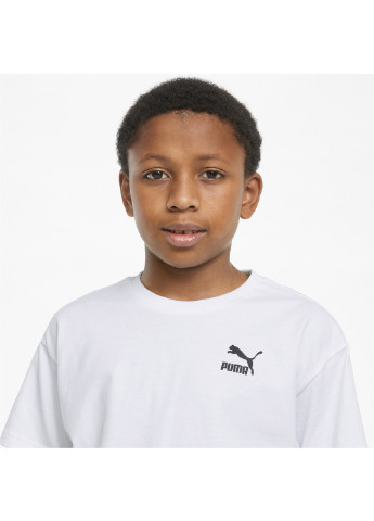 Дитяча футболка MATCHERS Youth Tee Puma однотонна біла спортивна бавовна, поліестер