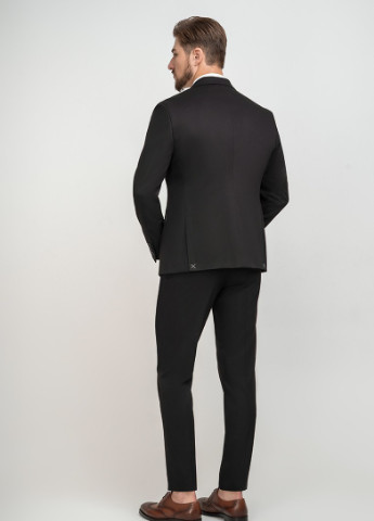 Чорний костюм-трійка однобортний чоловічий чорний Andreas Moskin костюм
