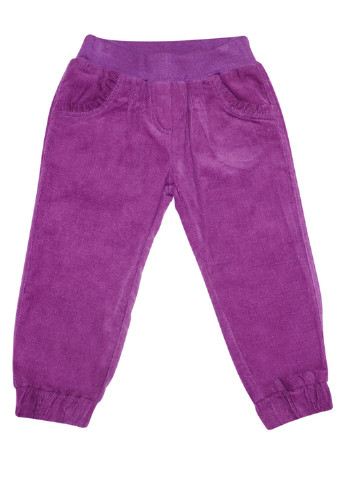 Фиолетовые кэжуал демисезонные со средней талией брюки Бемби