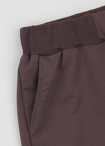 Коричневый демисезонный комплект (толстовка, шорты) Garnamama