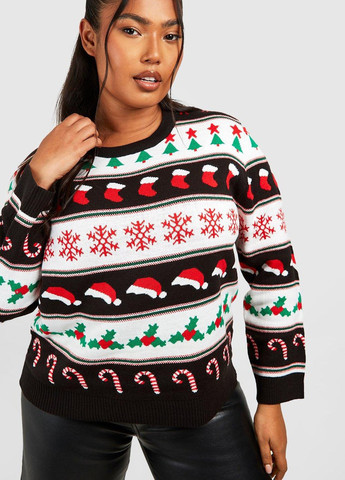 Комбинированный зимний джемпер джемпер Boohoo