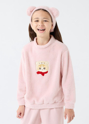 Рожева зимня піжама (світшот, штани, пов'язка) Uniqlo