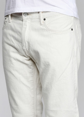Бежевые демисезонные со средней талией джинсы Gap
