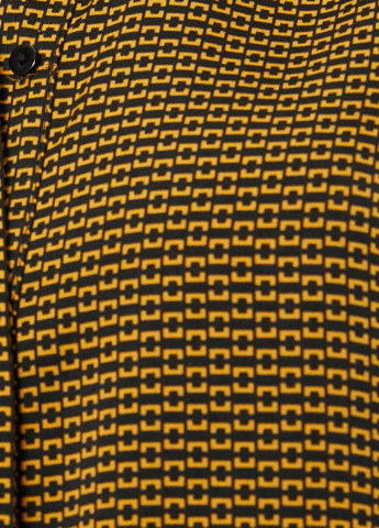Горчичная классическая рубашка с абстрактным узором KOTON