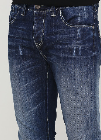 Синие демисезонные зауженные джинсы Marville