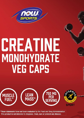 Креатин Foods Creatine Monohydrate 750 mg 120 caps Now (254371954)