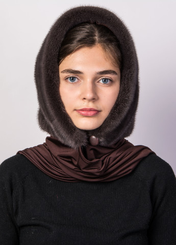 Женский норковый платок на голову Меховой Стиль ракушка (246420957)