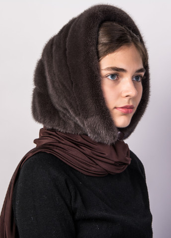 Женский норковый платок на голову Меховой Стиль ракушка (246420957)