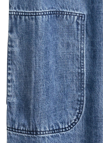 Голубое джинсовое платье платье-футболка H&M однотонное
