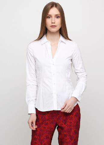 Белая кэжуал рубашка однотонная Uterque
