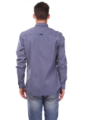 Синяя кэжуал рубашка однотонная Tailored Originals с длинным рукавом