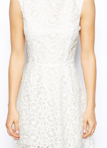 Білий коктейльна плаття, сукня кльош Oasis однотонна