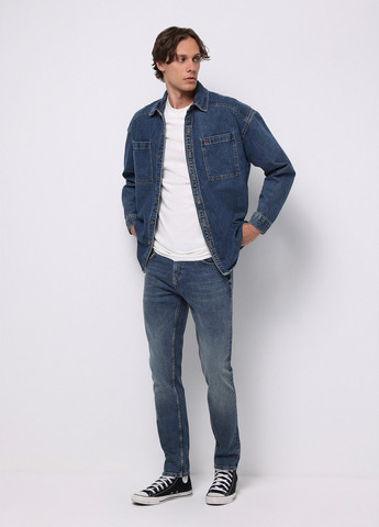 Синие демисезонные регюлар фит джинсы Colin's