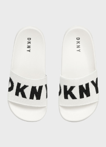 Белые шлепанцы DKNY