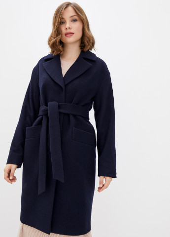 Темно-синее демисезонное Пальто однобортное Florens