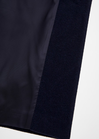 Темно-синє демісезонне Пальто однобортне Florens