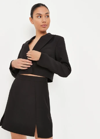 Черная кэжуал однотонная юбка Missguided