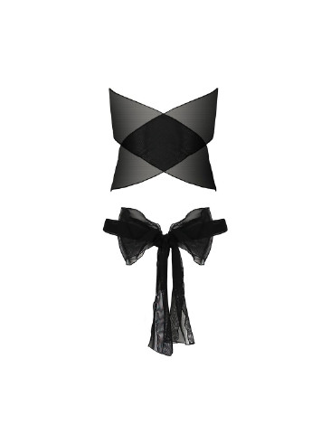Комплект белья AMORE SET black - : стринги и лиф в виде подарочной ленты с бантом Passion (255690829)