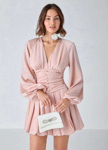 Пудрова святковий сукня кльош SHEIN однотонна