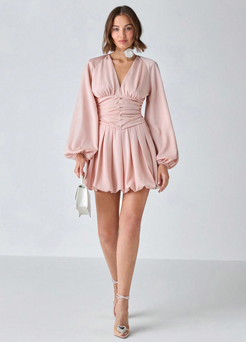 Пудрова святковий сукня кльош SHEIN однотонна