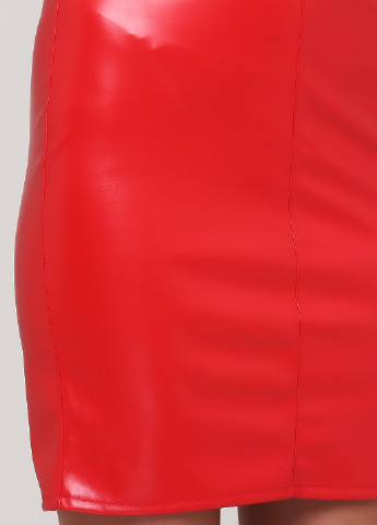 Красная кэжуал однотонная юбка NikTan карандаш