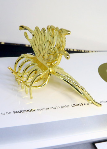 Заколка краб для волосся "Крила Метелика", золотиста зі стразами Анна Ясеницька (256250957)