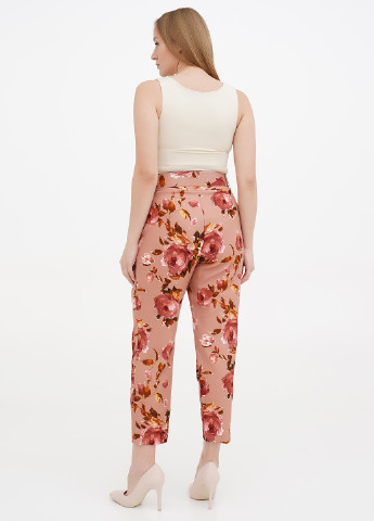 Розовые кэжуал летние укороченные, зауженные брюки Motivi