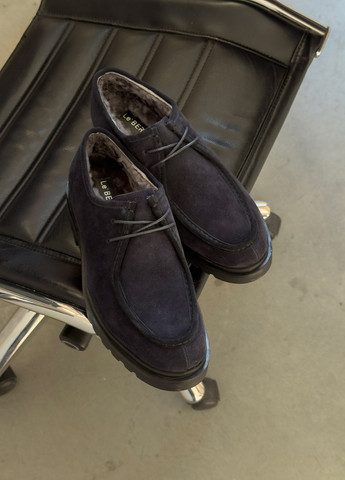 Синие классические, кэжуал туфли Le'BERDES на шнурках