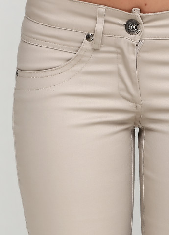 Светло-бежевые кэжуал демисезонные зауженные брюки On Line