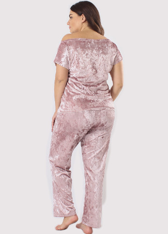 Светло-розовая всесезон пижама (футболка, брюки) футболка + брюки Ghazel
