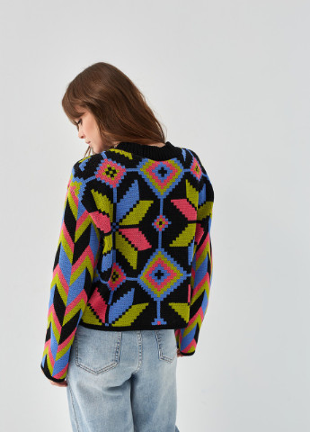 В'язаний джемпер «Еліс» (чорний, фісташка, волошковий, кораловий) MEREZHKA (254774418)