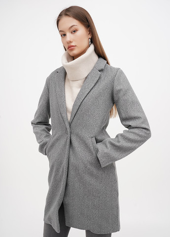 Серое демисезонное Пальто однобортное Cropp