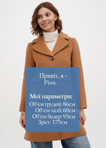Коричневе демісезонне Пальто однобортне Talbots