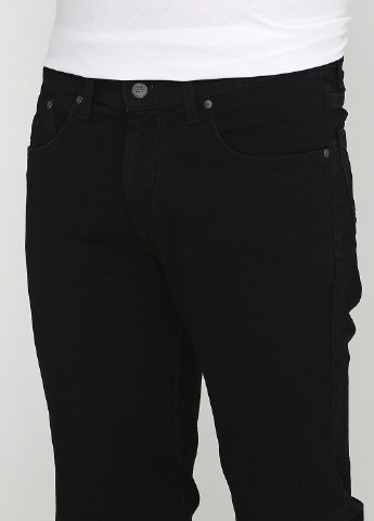 Черные демисезонные прямые джинсы Pioneer