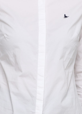 Белая кэжуал рубашка однотонная Jack Wills