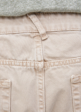 Бежевые демисезонные зауженные, укороченные джинсы Pull & Bear