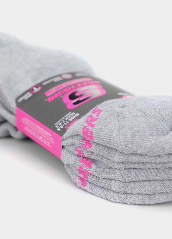Сірі шкарпетки (3 пари) Skechers логотипи (363354012)