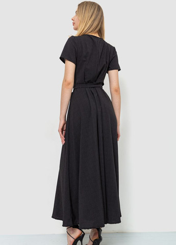 Чорна кежуал сукня на запах Ager однотонна