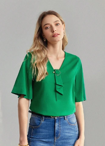 Зелена блуза SHEIN