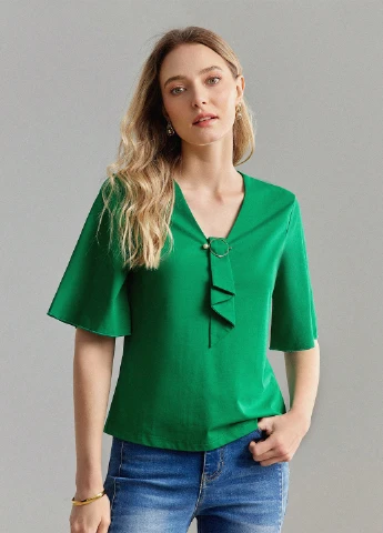 Зелена блуза SHEIN