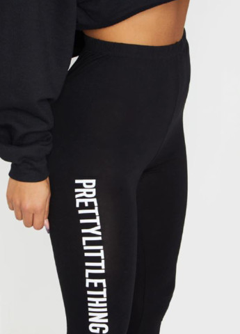 Черные демисезонные леггинсы PrettyLittleThing