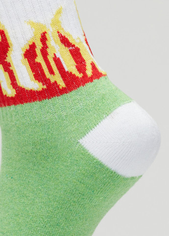 Шкарпетки Полум'я зелене Rock'n'socks зелені повсякденні